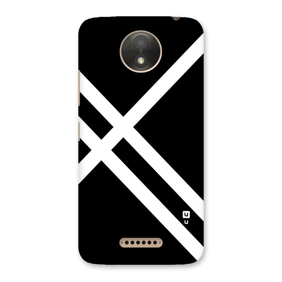 CrissCross Lines Back Case for Moto C Plus