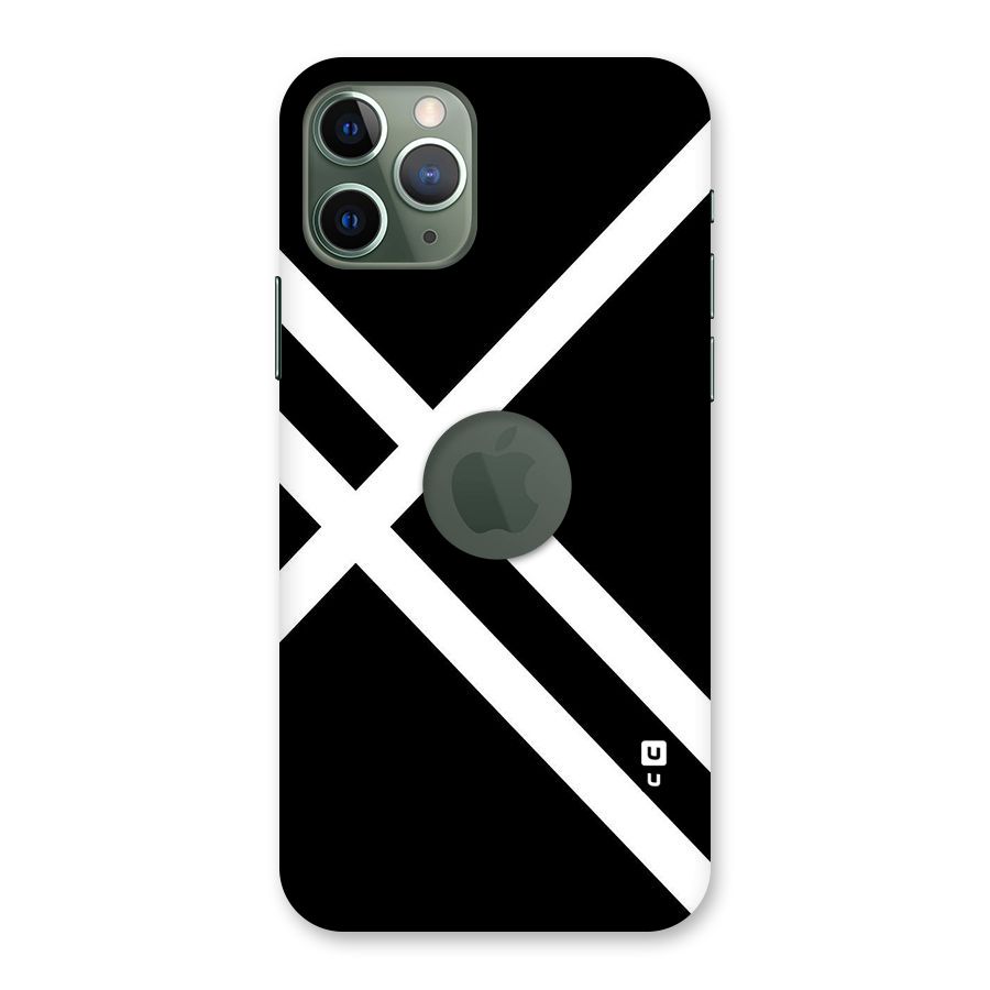 CrissCross Lines Back Case for iPhone 11 Pro Logo  Cut