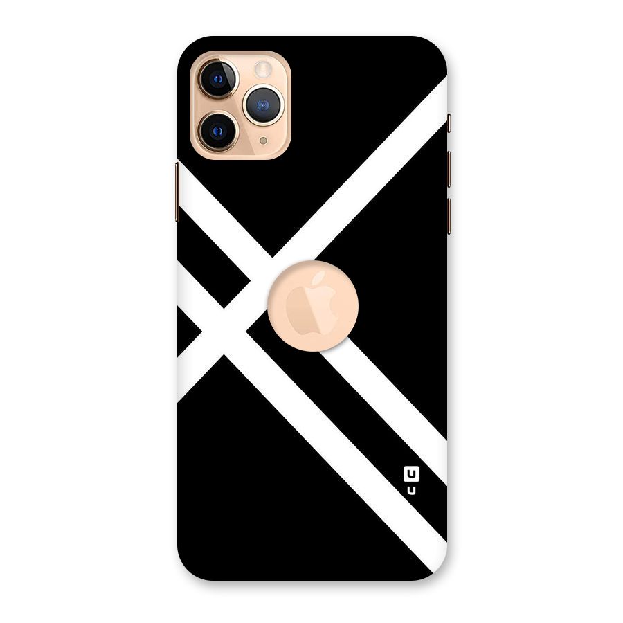 CrissCross Lines Back Case for iPhone 11 Pro Max Logo Cut