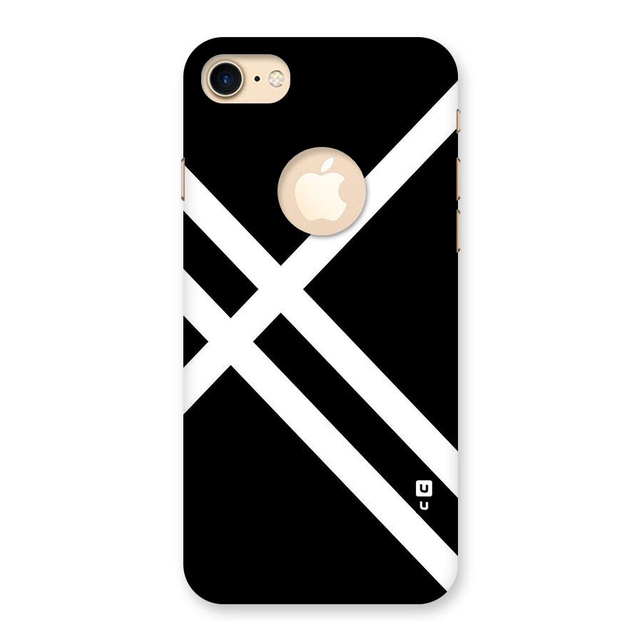 CrissCross Lines Back Case for iPhone 7 Logo Cut