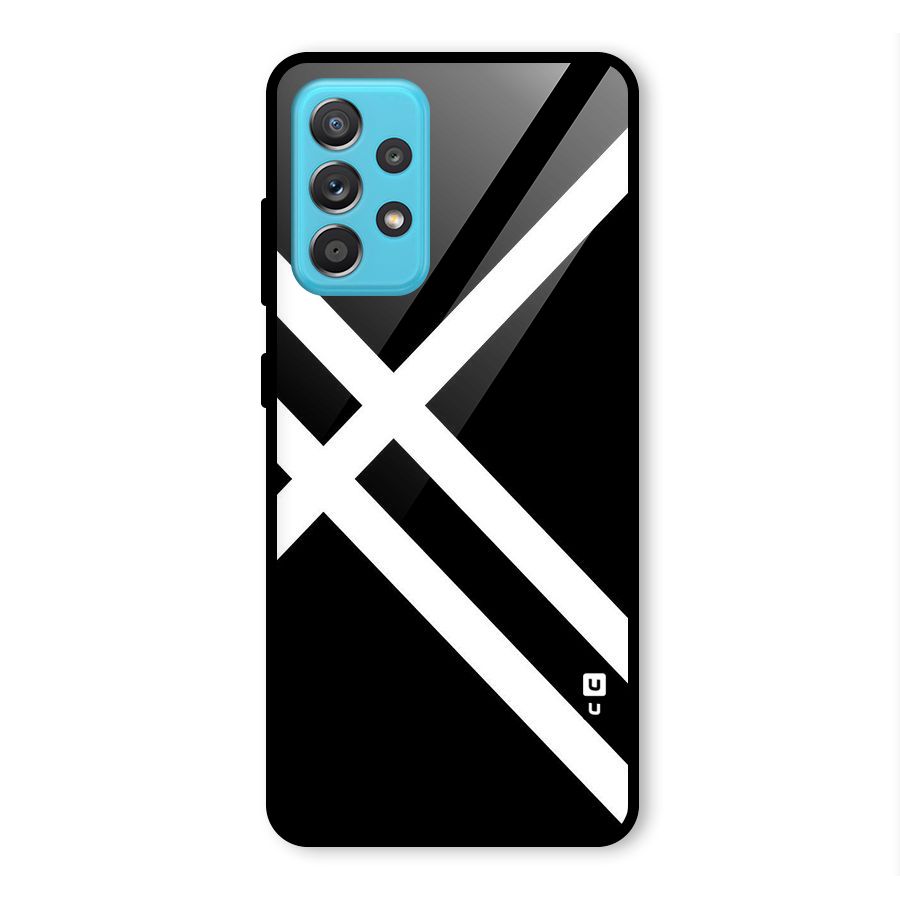 CrissCross Lines Glass Back Case for Galaxy A52
