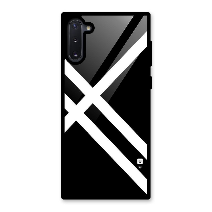 CrissCross Lines Glass Back Case for Galaxy Note 10