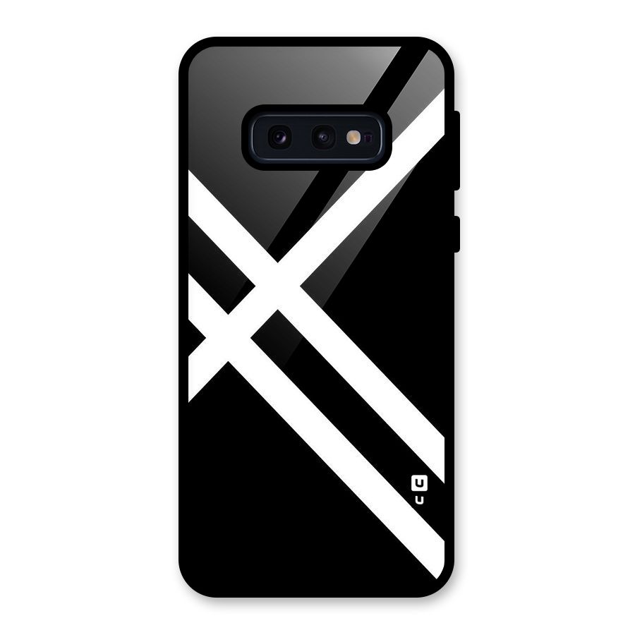 CrissCross Lines Glass Back Case for Galaxy S10e