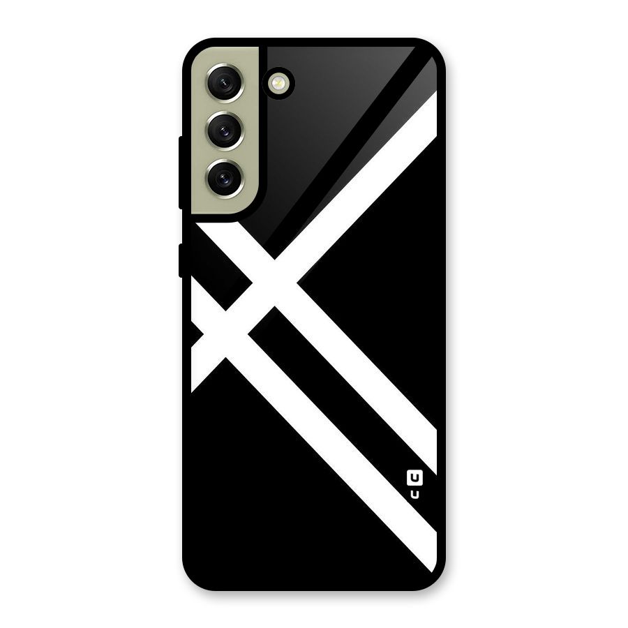 CrissCross Lines Glass Back Case for Galaxy S21 FE 5G