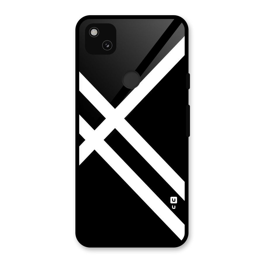 CrissCross Lines Glass Back Case for Google Pixel 4a