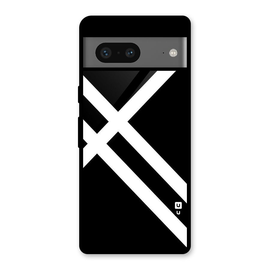 CrissCross Lines Glass Back Case for Google Pixel 7