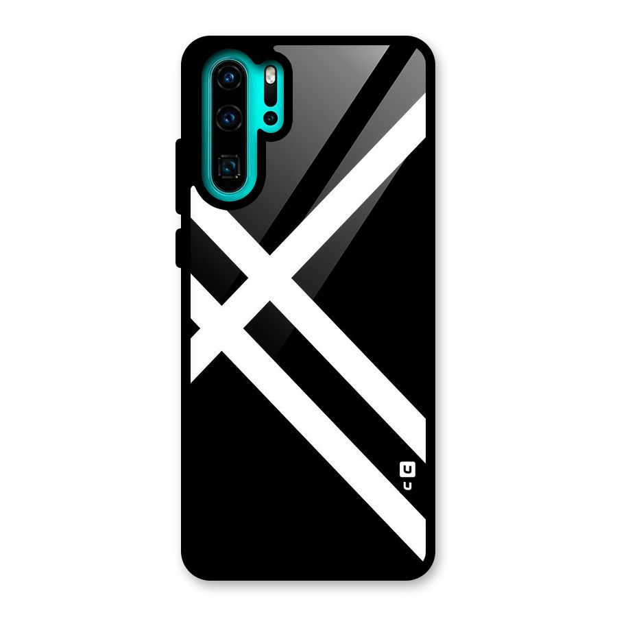 CrissCross Lines Glass Back Case for Huawei P30 Pro