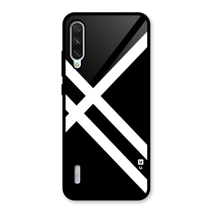 CrissCross Lines Glass Back Case for Mi A3