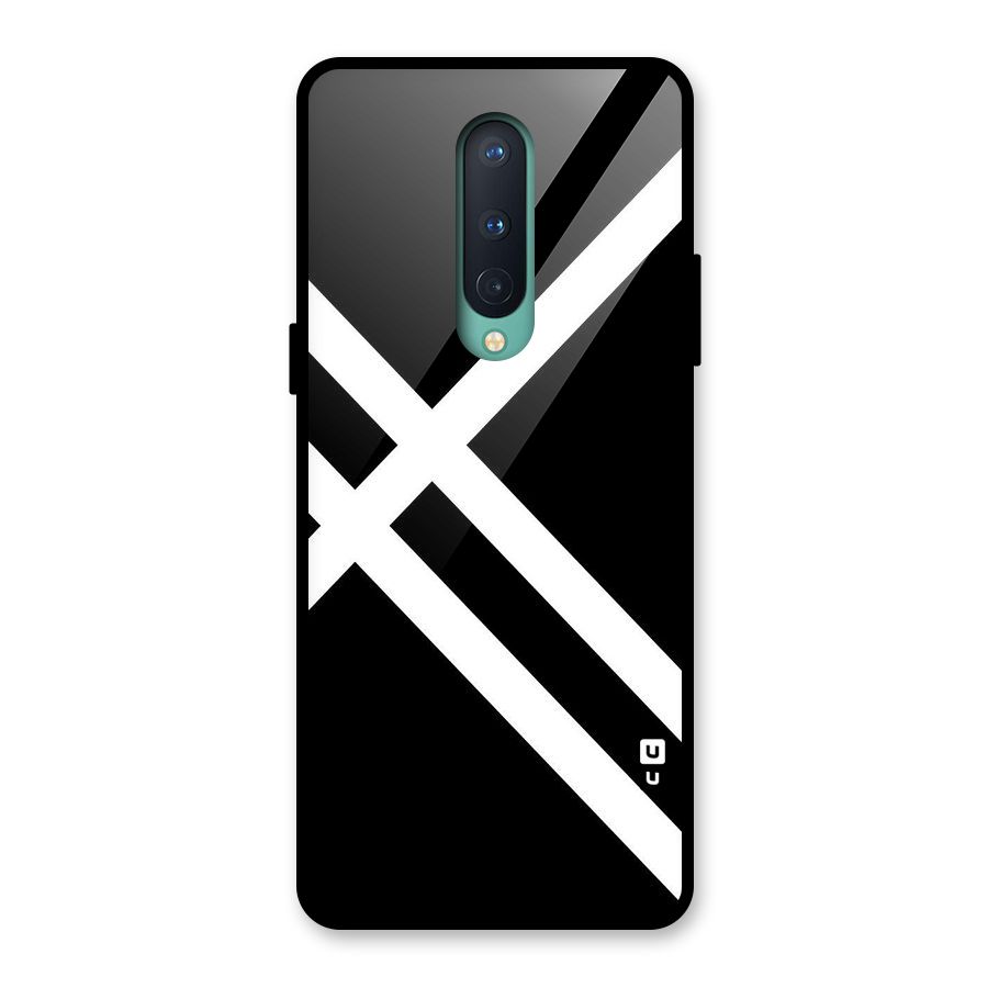 CrissCross Lines Glass Back Case for OnePlus 8