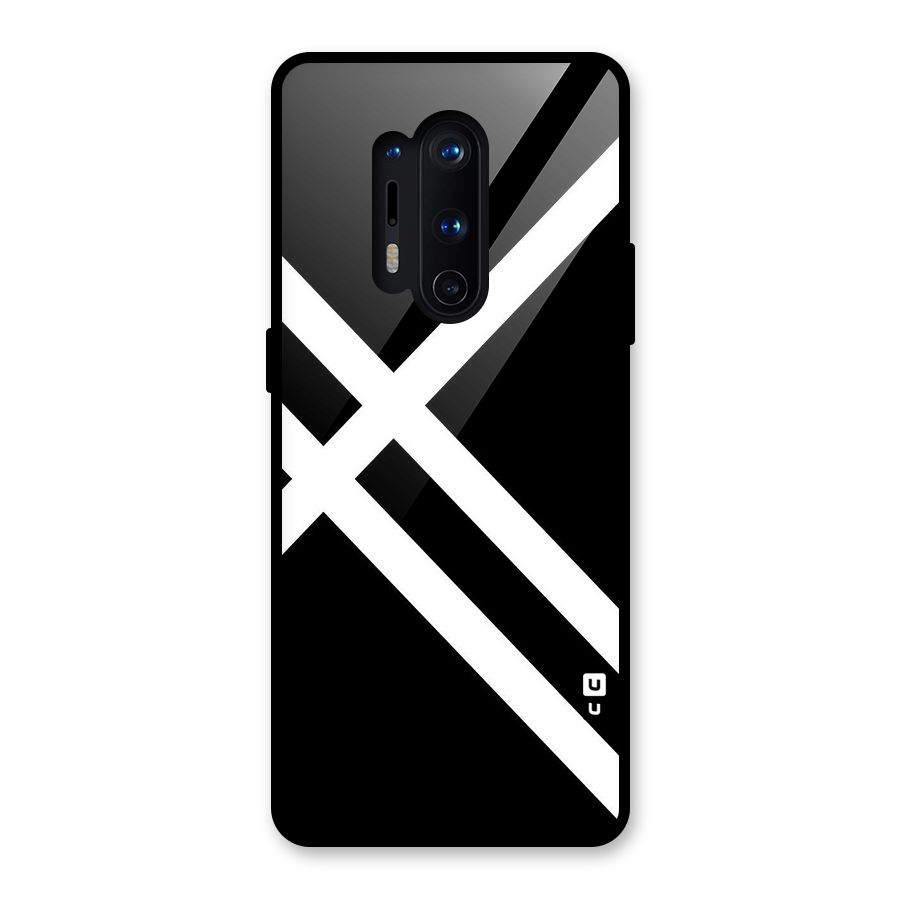 CrissCross Lines Glass Back Case for OnePlus 8 Pro