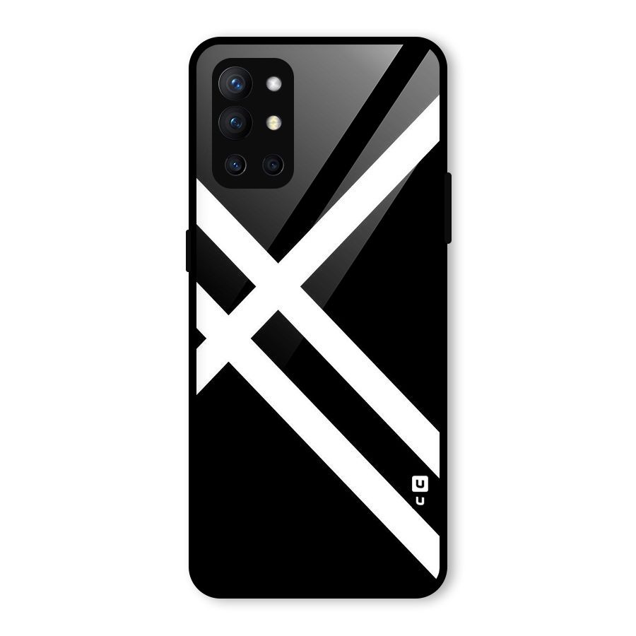 CrissCross Lines Glass Back Case for OnePlus 9R