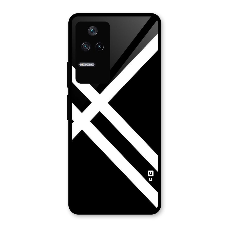 CrissCross Lines Glass Back Case for Poco F4 5G