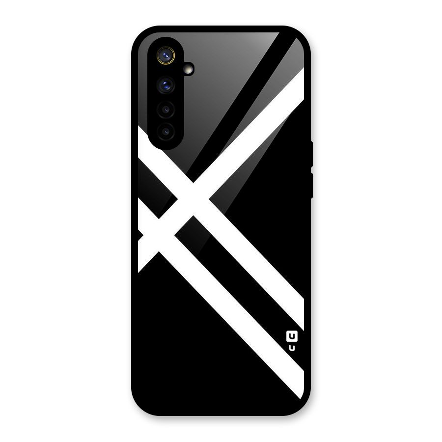 CrissCross Lines Glass Back Case for Realme 6