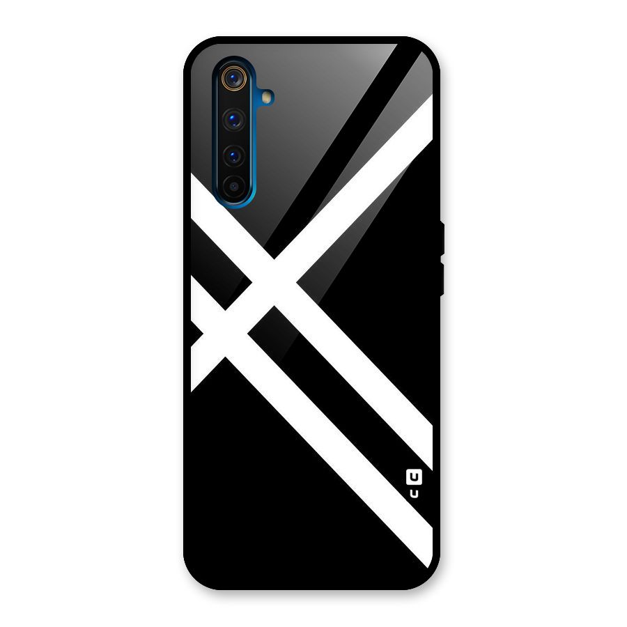 CrissCross Lines Glass Back Case for Realme 6 Pro