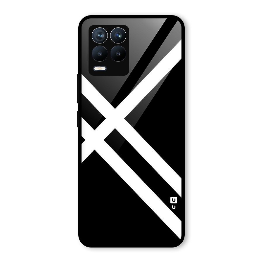 CrissCross Lines Glass Back Case for Realme 8