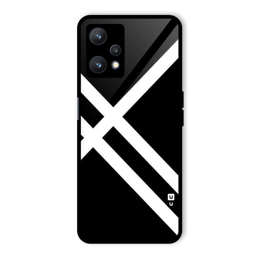 CrissCross Lines Glass Back Case for Realme 9 Pro 5G