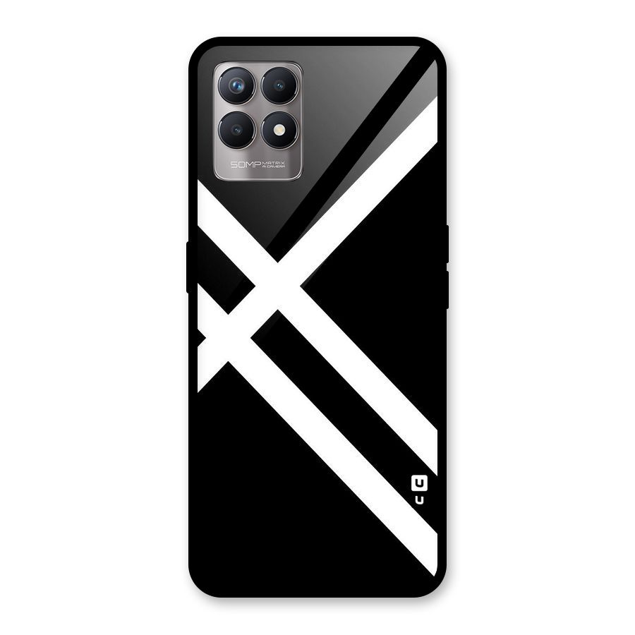 CrissCross Lines Glass Back Case for Realme Narzo 50