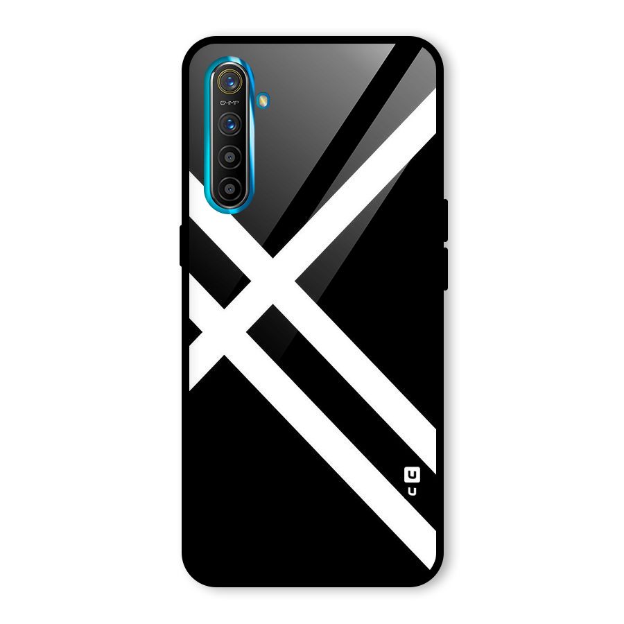CrissCross Lines Glass Back Case for Realme X2