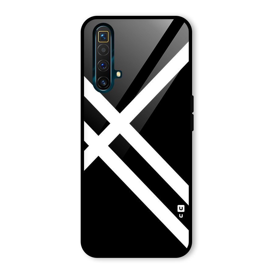 CrissCross Lines Glass Back Case for Realme X3 SuperZoom