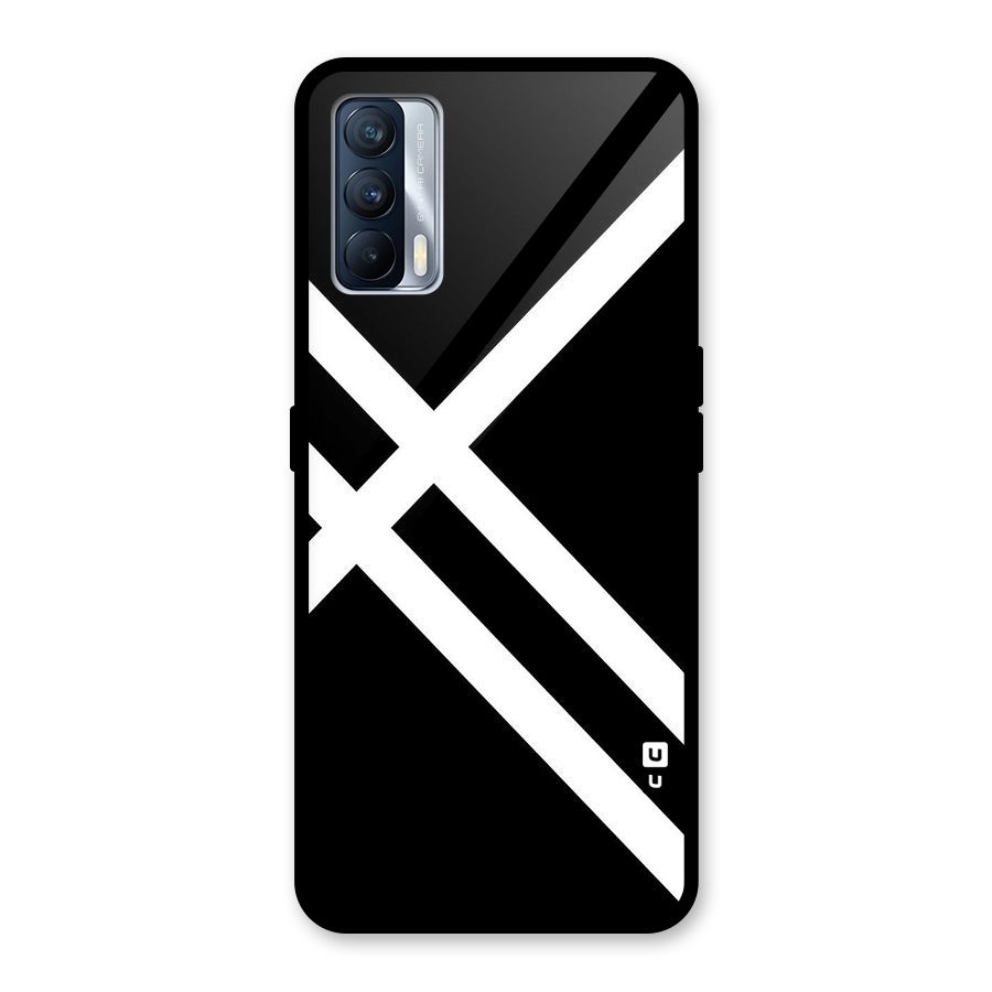 CrissCross Lines Glass Back Case for Realme X7