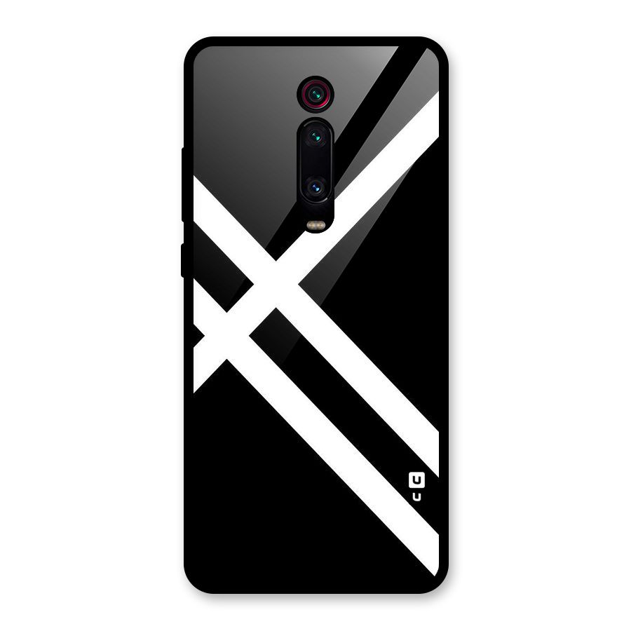 CrissCross Lines Glass Back Case for Redmi K20