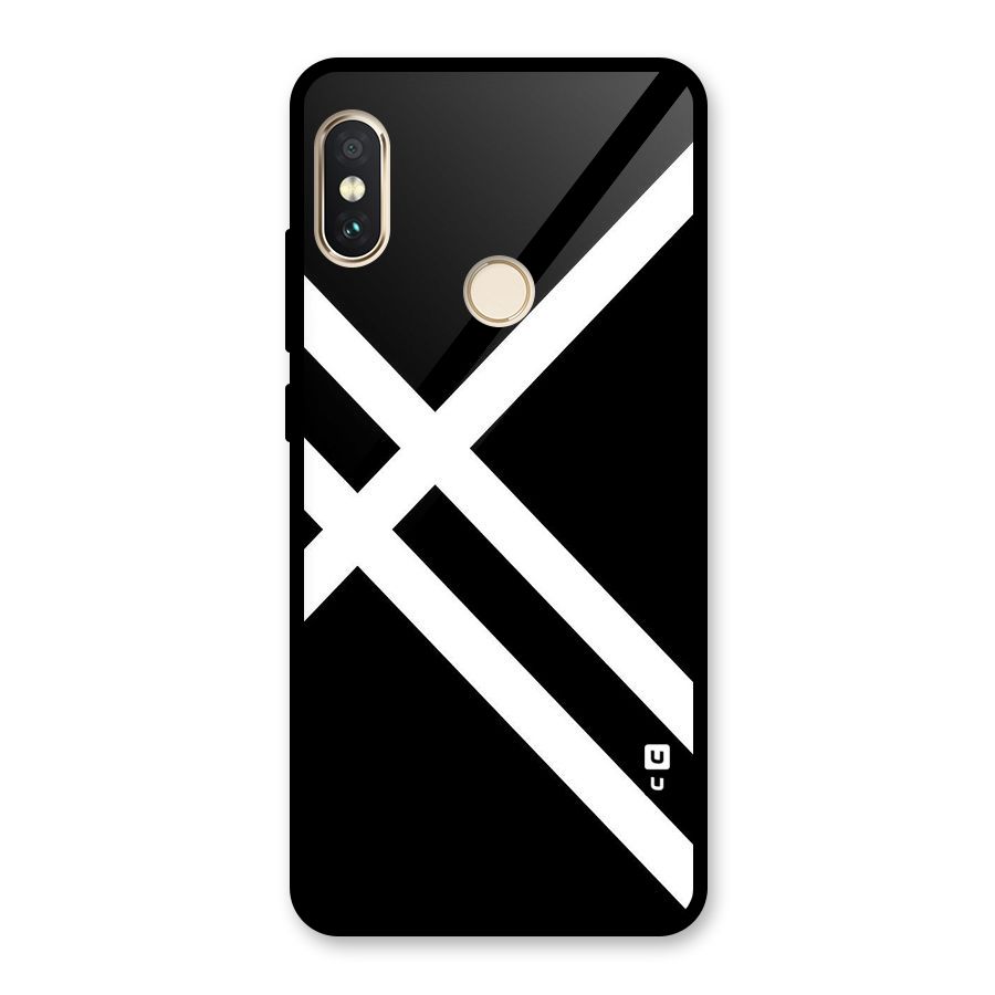 CrissCross Lines Glass Back Case for Redmi Note 5 Pro
