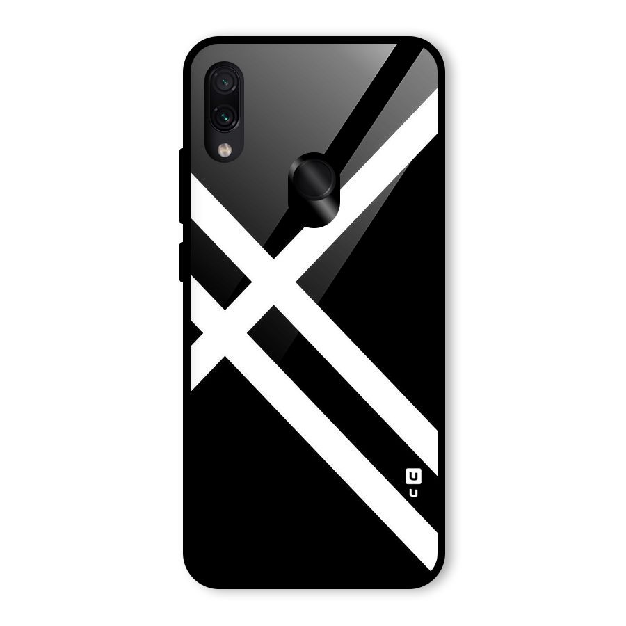 CrissCross Lines Glass Back Case for Redmi Note 7S