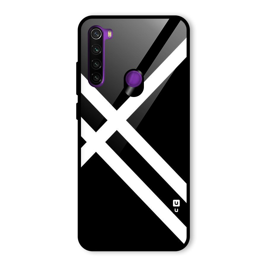 CrissCross Lines Glass Back Case for Redmi Note 8