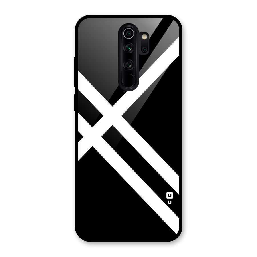 CrissCross Lines Glass Back Case for Redmi Note 8 Pro