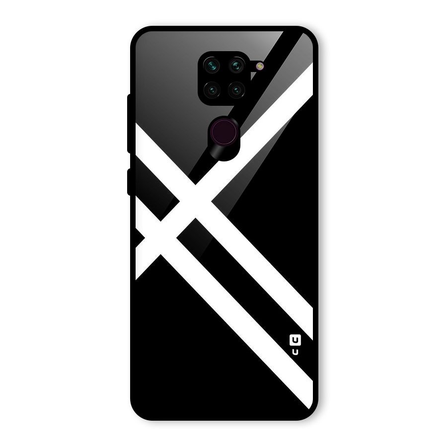 CrissCross Lines Glass Back Case for Redmi Note 9