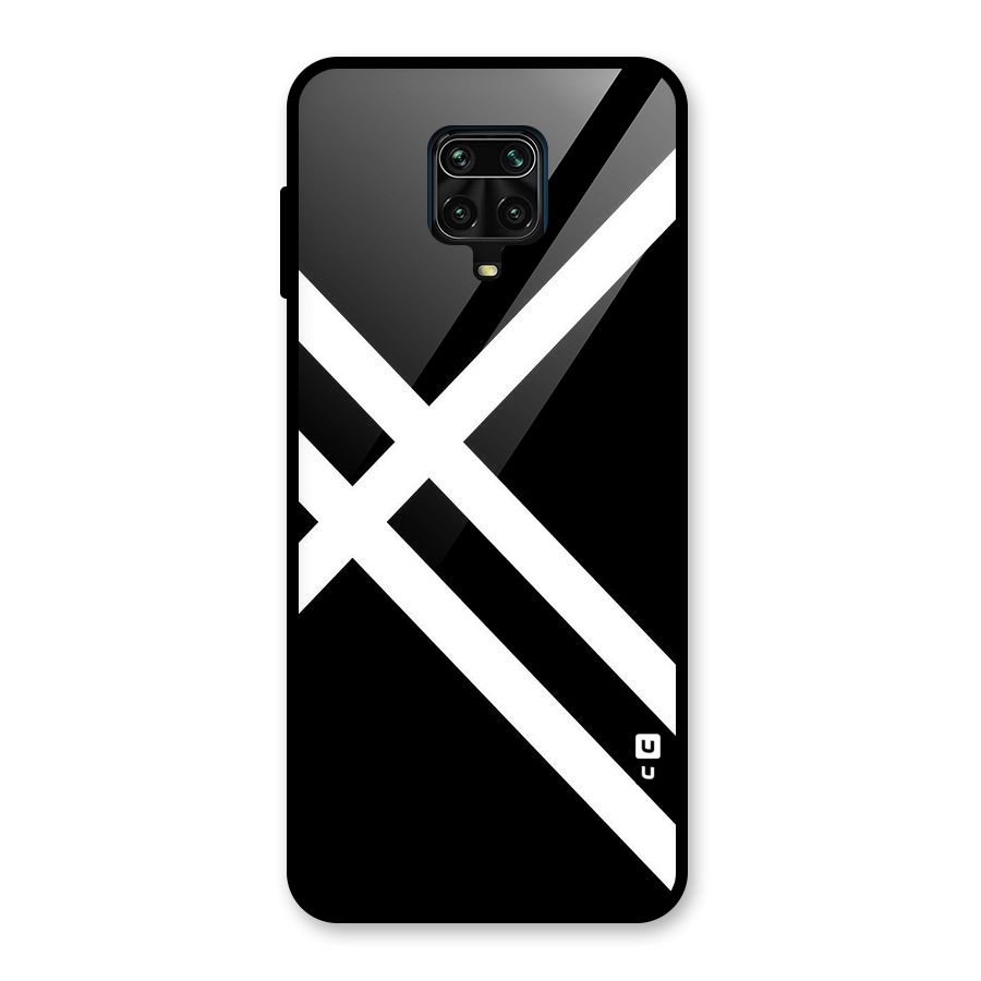 CrissCross Lines Glass Back Case for Redmi Note 9 Pro