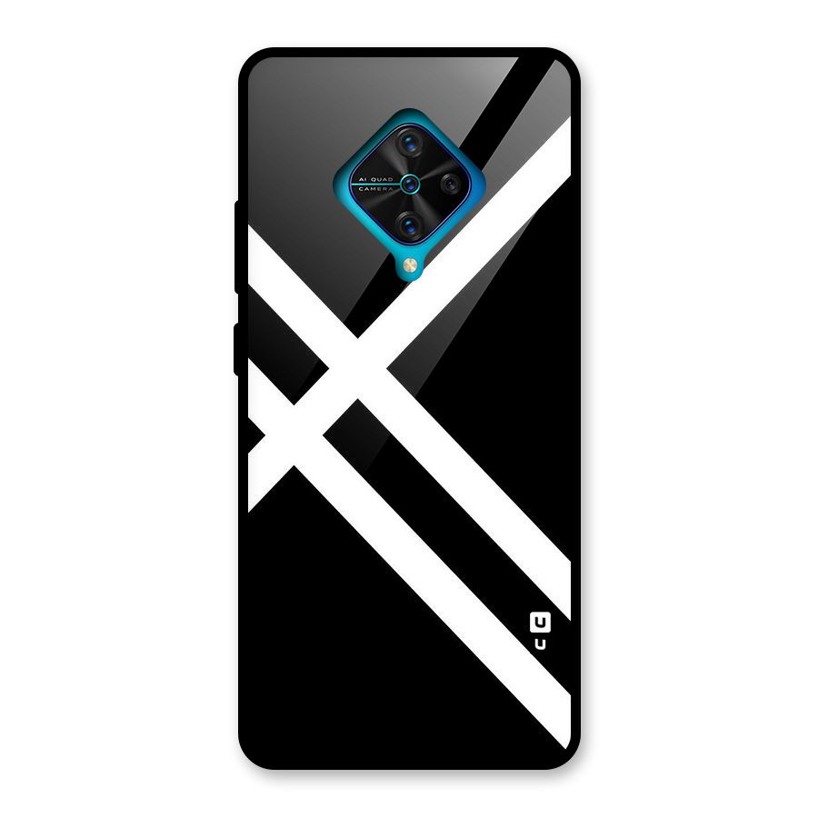CrissCross Lines Glass Back Case for Vivo S1 Pro