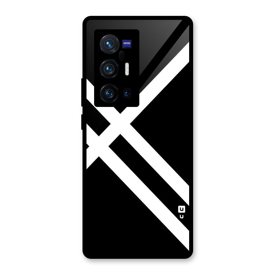 CrissCross Lines Glass Back Case for Vivo X70 Pro Plus