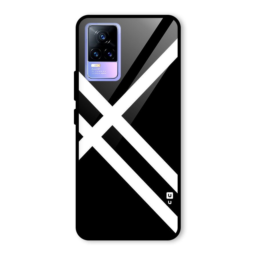 CrissCross Lines Glass Back Case for Vivo Y73