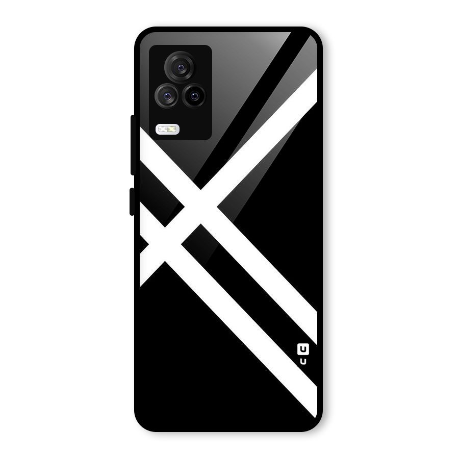 CrissCross Lines Glass Back Case for Vivo iQOO 7 Legend 5G