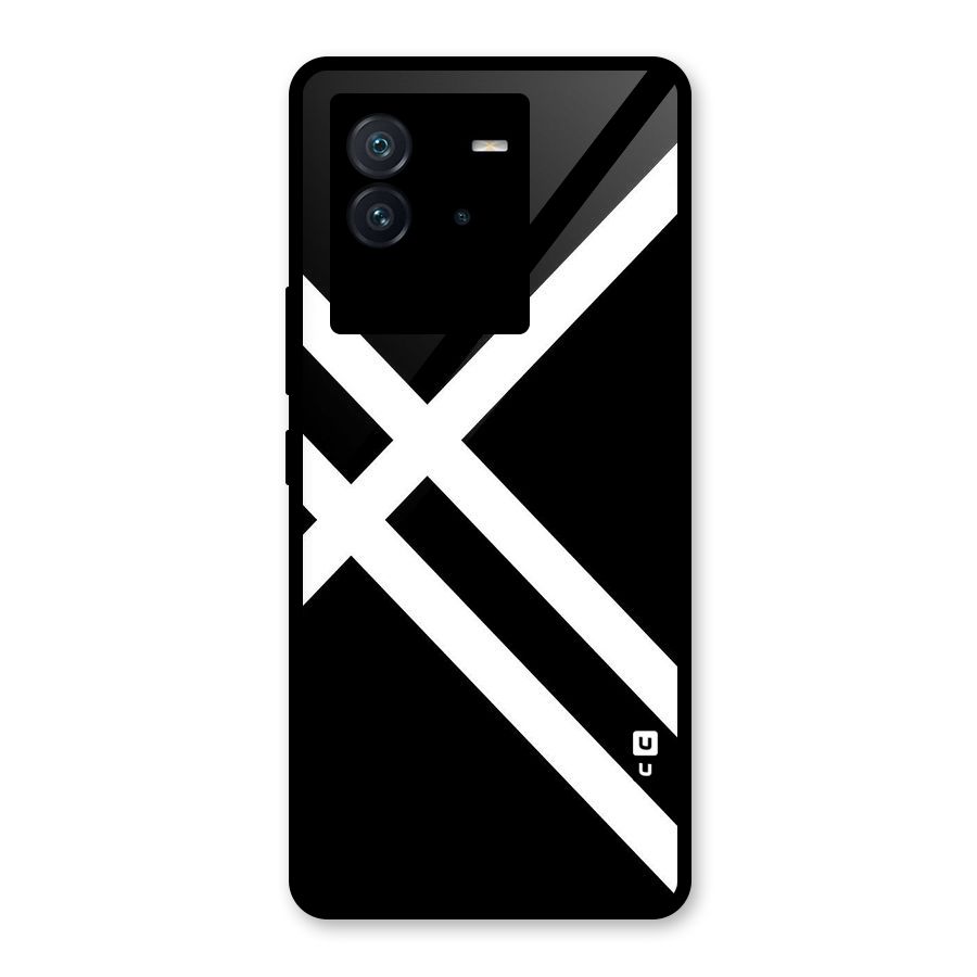 CrissCross Lines Glass Back Case for Vivo iQOO Neo 6 5G