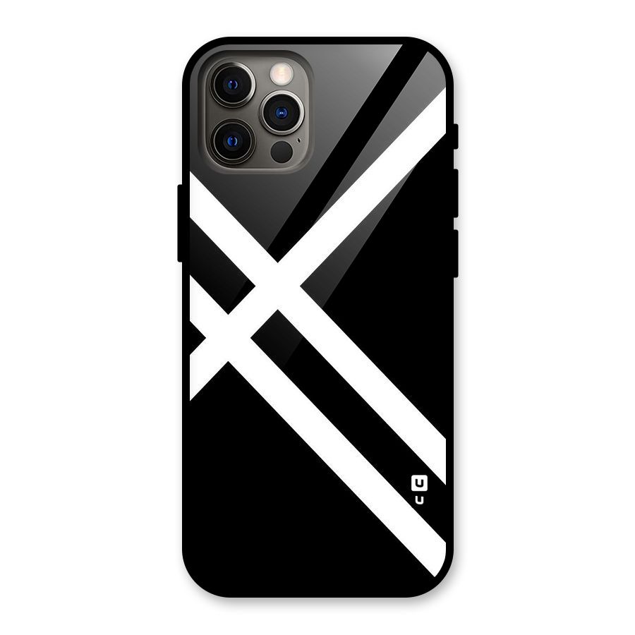 CrissCross Lines Glass Back Case for iPhone 12 Pro