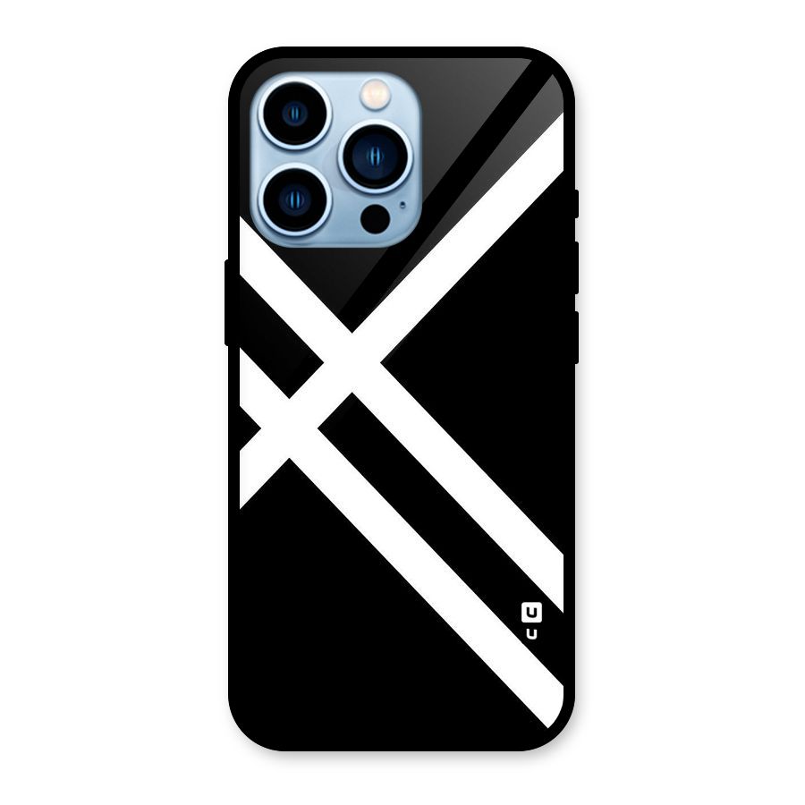 CrissCross Lines Glass Back Case for iPhone 13 Pro