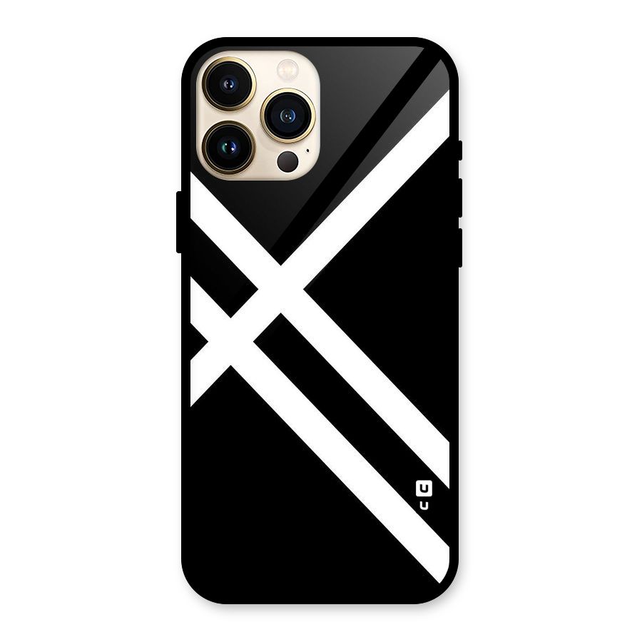 CrissCross Lines Glass Back Case for iPhone 13 Pro Max