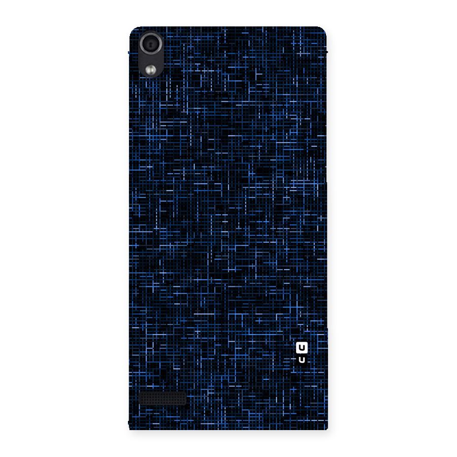 Criss Cross Blue Pattern Back Case for Ascend P6