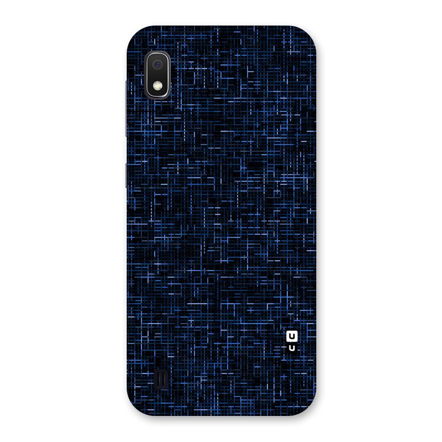 Criss Cross Blue Pattern Back Case for Galaxy A10