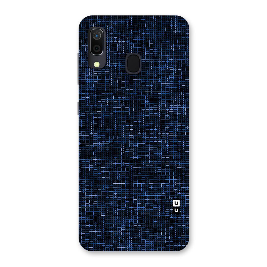 Criss Cross Blue Pattern Back Case for Galaxy A30
