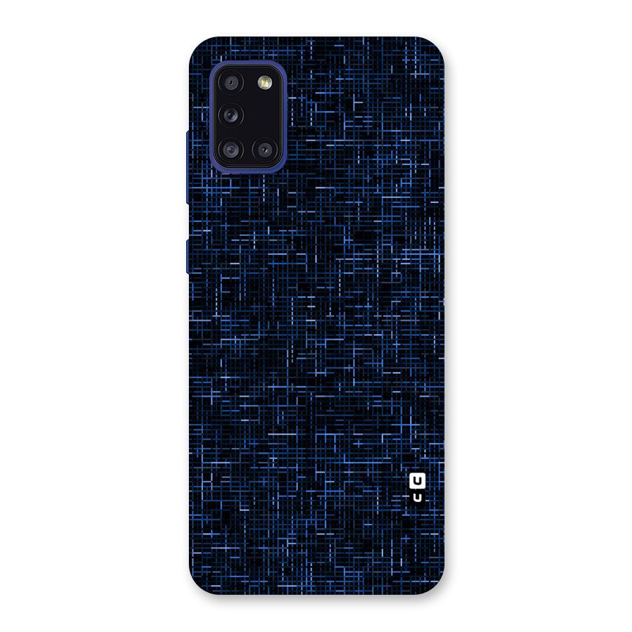Criss Cross Blue Pattern Back Case for Galaxy A31