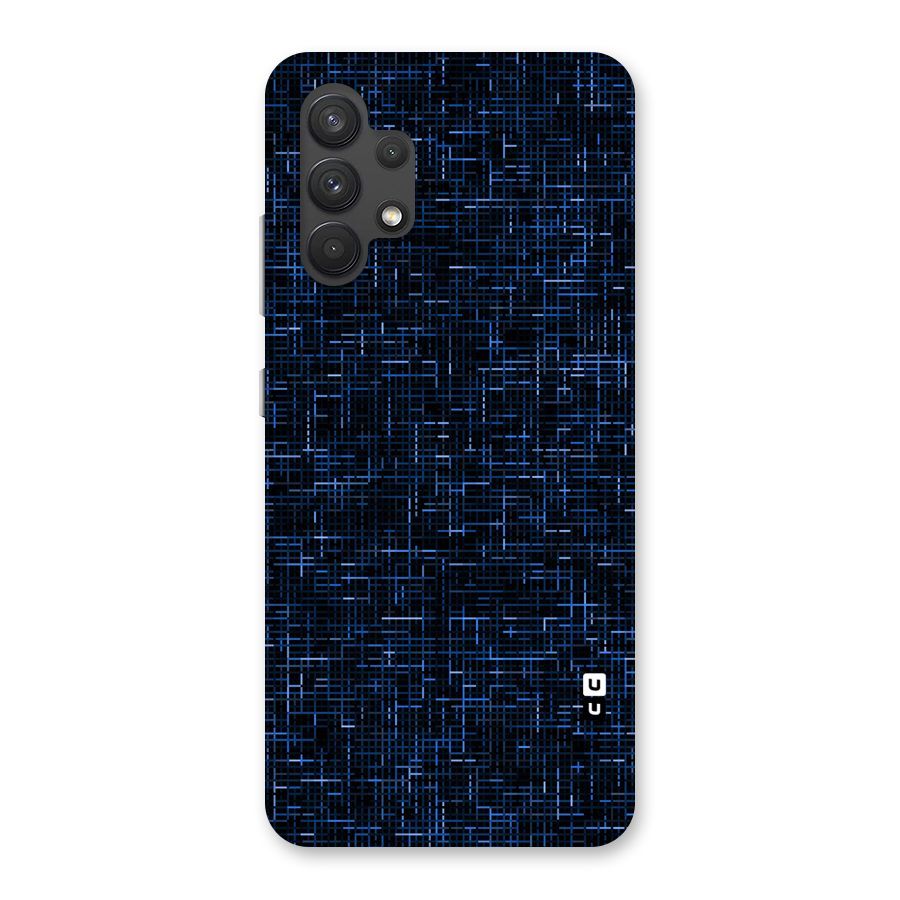 Criss Cross Blue Pattern Back Case for Galaxy A32