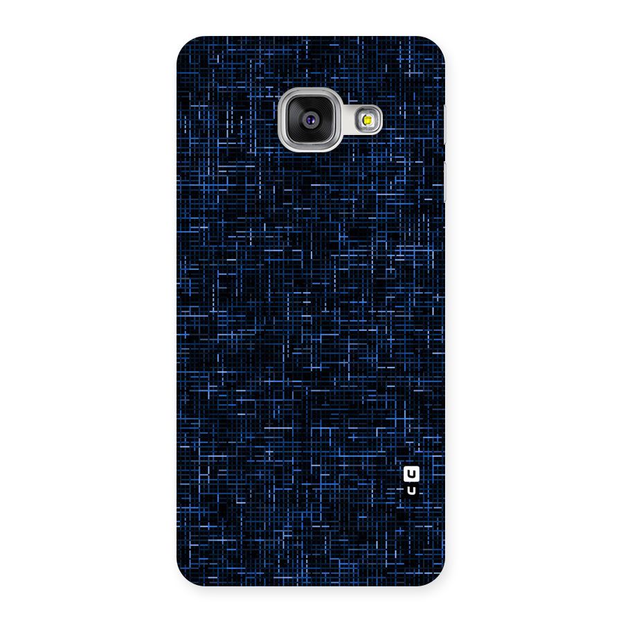 Criss Cross Blue Pattern Back Case for Galaxy A3 2016