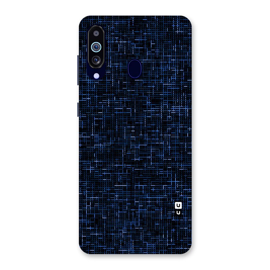 Criss Cross Blue Pattern Back Case for Galaxy A60