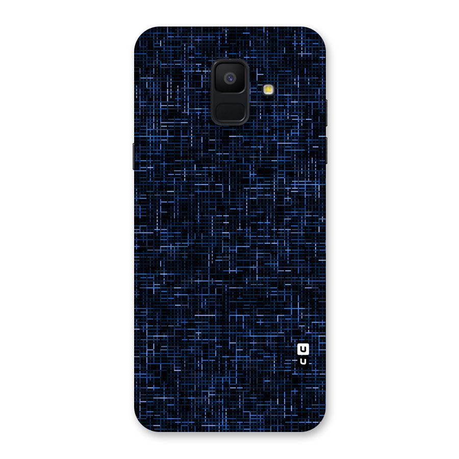 Criss Cross Blue Pattern Back Case for Galaxy A6 (2018)