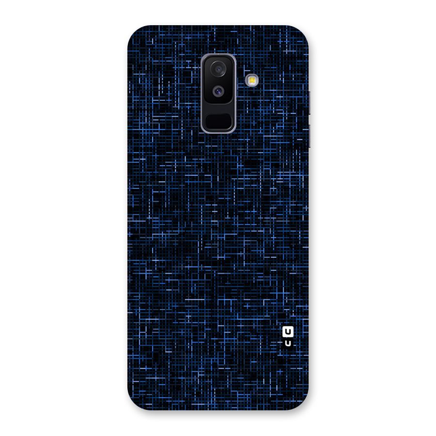 Criss Cross Blue Pattern Back Case for Galaxy A6 Plus
