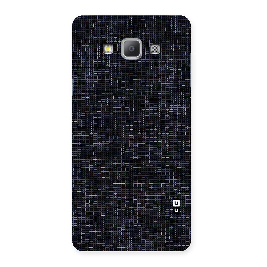 Criss Cross Blue Pattern Back Case for Galaxy A7