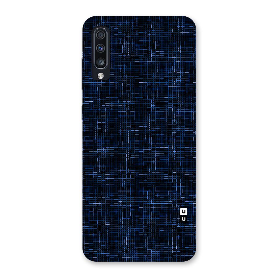 Criss Cross Blue Pattern Back Case for Galaxy A70s
